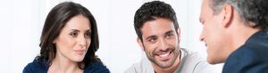 A couple with a financial counselor
